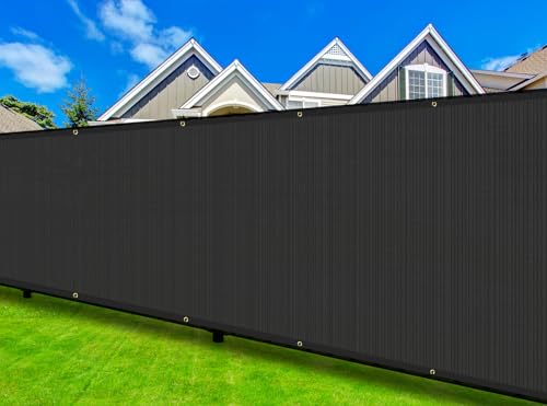 COARBOR 4' x 25' Fence Privacy Screen Heavy Duty Windscreen Fencing Mesh Shade Net Cover for Outdoor Wall Backyard Patio Deck and Porch, Black - color: Black, size: 0 4' x 25'