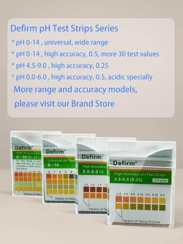 pH Test Strips Paper 0.0-6.0, Acidic pH Test Strip Paper Specially, Home Usage, Water Test, Kombucha and Fermentation, Drink Test