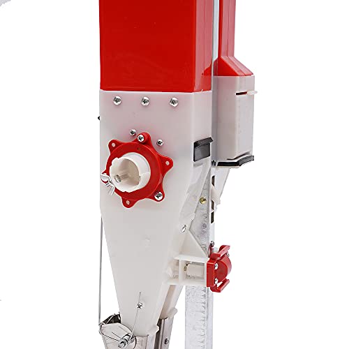 Double Barrel Sower,Adjustable Seed Fertilizer Spreader Planter,Manual Fertilizer Seeder,Garden Seed Spreader-Depth,Garden helper,Suitable for Sow Carrot,Lettuce,Flower,Plant,Peanut,Spinach Seed