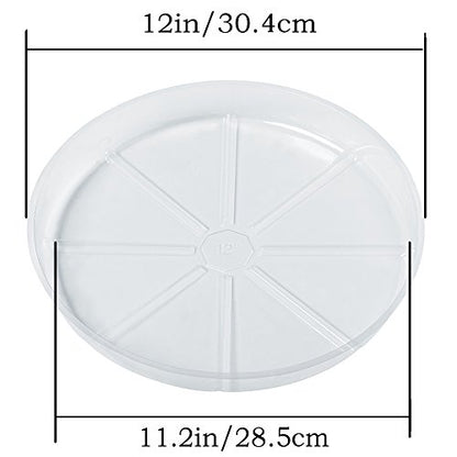 10 Piece of 12 inch Clear Plastic Plant Saucer Drip Trays for pots (12") - size: 12"