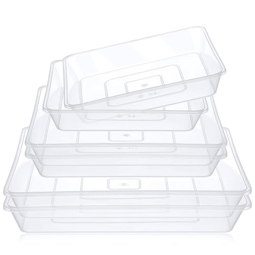 Greaner Clear Plant Saucer, 8/10/12 Inch Humidity Tray for Orchids, Plant Water Catcher Tray for Indoor Outdoor Use(6 Packs) - color: Clear, size: 8"/10"/12"