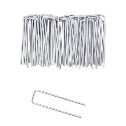 Atlantic Stainless Steel Landscape Staples Garden Stakes. (4"-Square-40pcs) - size: Square 4"x40pcs