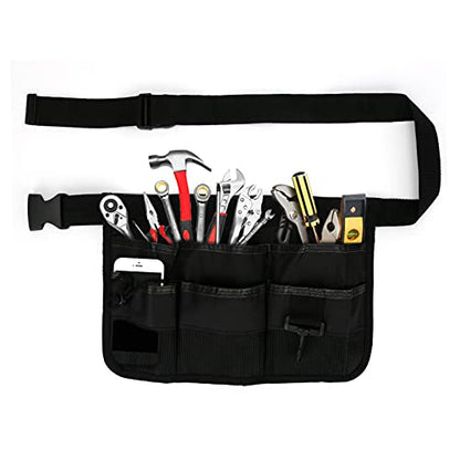 Number-one Gardening Tool Waist Bag Belt, Adjustable Garden Canvas Waist Bag with 7 Pockets of Different Sizes and Depth for Holding Gardening Tools and Home Decoration Tools