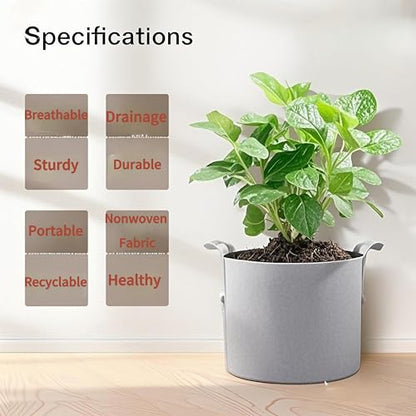 30 Gallon Fabric Grow Bags Nursery Planter Pot for Plants with Handles,3PCS - size: 30 gallon