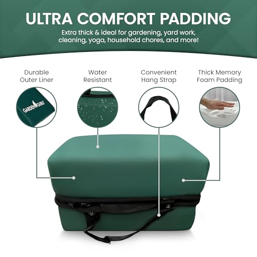 Garden Guru Extra Thick Gardening Kneeling Kneeler Pad – Ultra Soft Foam Cushion Padding for Knee – Water Resistant - Garden Kneeler Mat for Yard Work, Cleaning, Household Chores, Roofing, and More - size: 1 Pack, style: Kneeler Pad