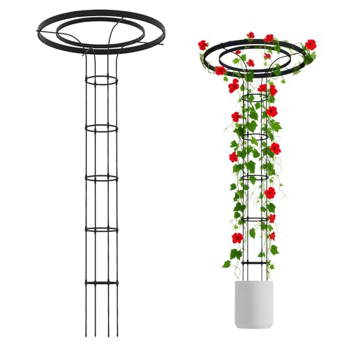 Umbrella Top Garden Trellis for Climbing Plants Outdoor, 6.9FT Tall Obelisk - color: Extra Tall - 82.7" Height