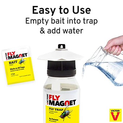 Terro T380 Outdoor Reusable Fly Magnet Fly Trap - Poison Free Trap with Bait (Pack of 2) - size: 2 Pack