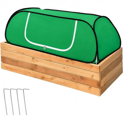 Pop Up Winter Garden Rows Plant Cover, Raised Bed Freeze Plant Protector - color: Green-1Pc