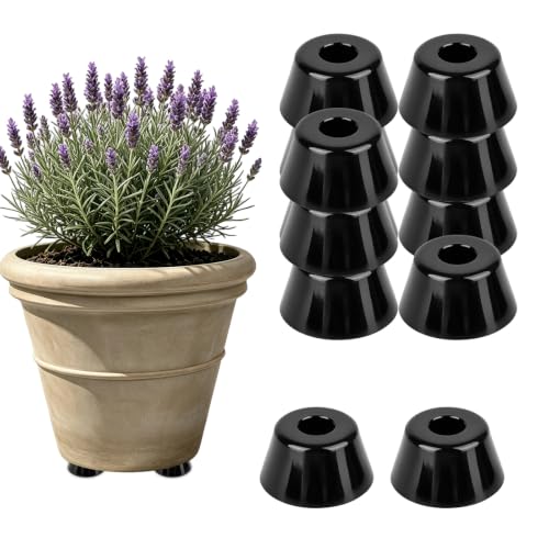 Plant Pot Feet Rubber Pot Risers Planter Feet for Outdoor Indoor Planters - size: Large 12 Pack 2" W x 1" H