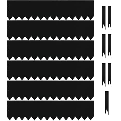 6 Pack Metal Edging for Landscaping, 40" L × 8" H Garden Edging - color: Black, size: 8 inches