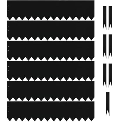 6 Pack Metal Edging for Landscaping, 40" L × 8" H Garden Edging - color: Black, size: 8 inches