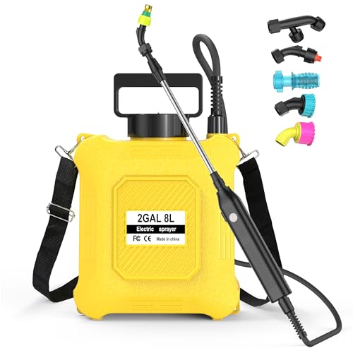Battery Powered Sprayer 2 Gallon Electric Garden Sprayer for Plants & Weeds