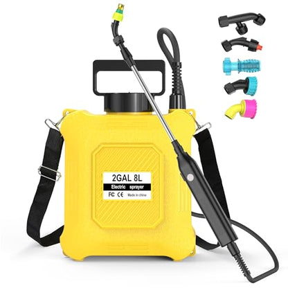 Battery Powered Sprayer 2 Gallon Electric Garden Sprayer for Plants & Weeds