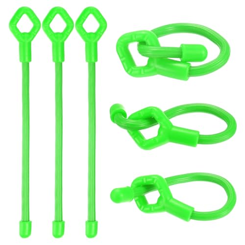 M METERXITY 6-Pack Adjustable Plant Ties, 6inch/15.24cm Silicone Flexible Multi-Function Sturdy Garden Twist Tie for Plant Support/Tree/Shrub/Vine, Reusable Support Twine [Green] - color: Green, size: 6inch/15.24cm