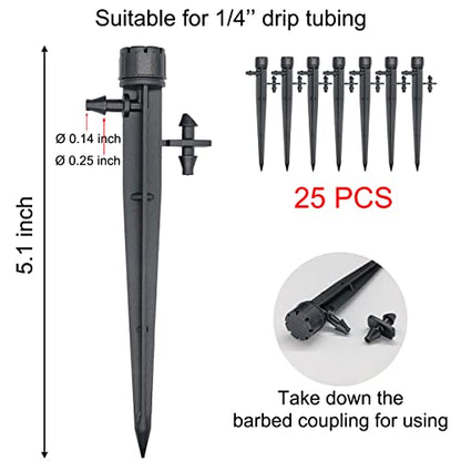 Topiverse Drip Irrigation Emitters Irrigation Drippers, 0-18 GPH - size: 25