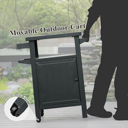Patio Storage Box Outdoor Storage Cabinet - color: Grey - 29.92 X 20.31 X 35.51 Inch