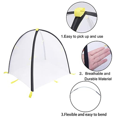 PURPLE STAR 1N 28 x28 x 33 Inch Insect Barrier Plant Tent Cover-Pest Guard Cover-Bird Barrier Netting Mesh with Stakes for Protect Plants Fruits Flower from Insect Bird Eating (1, M) - color: M