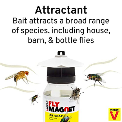 Terro T380 Outdoor Reusable Fly Magnet Fly Trap - Poison Free Trap with Bait (Pack of 2) - size: 2 Pack