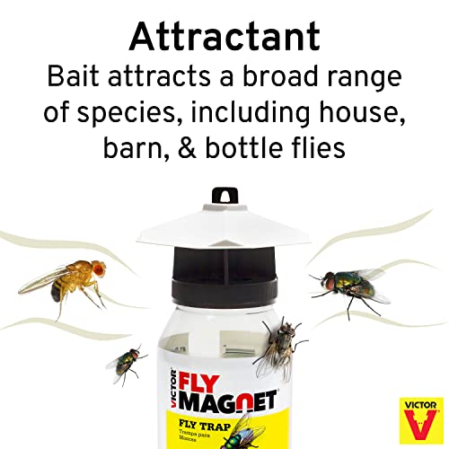 Terro T380 Outdoor Reusable Fly Magnet Fly Trap - Poison Free Trap with Bait (Pack of 2) - size: 2 Pack