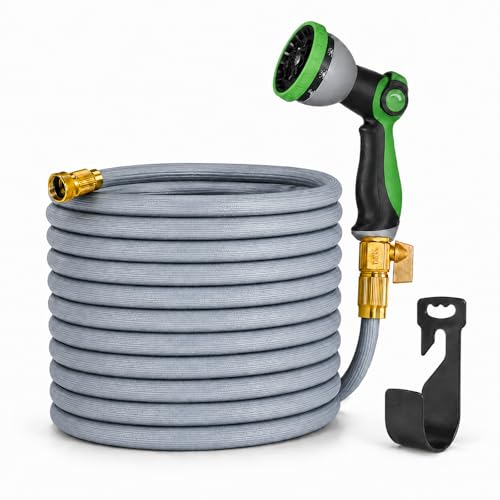 Starmist Garden Hose 100 ft with 10-Pattern Thumb Control Nozzle - size: 100FT