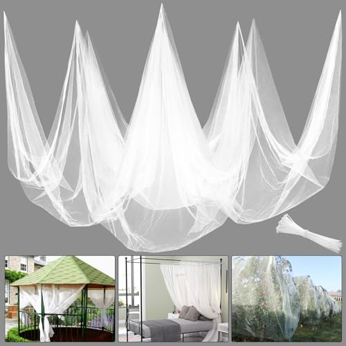39 x 10 Ft Mosquito Netting for Patio, White Mosquito Net for Garden - color: White