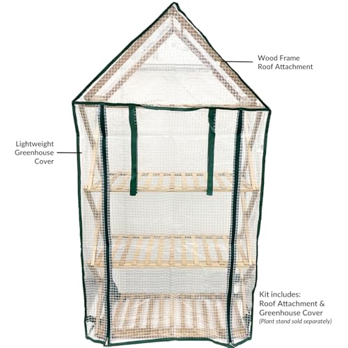 Ferry-Morse Greenhouse Kit - Roof Attachments & Cover, Greenhouse Accessories - Bamboo - size: Roof Attachments & Cover