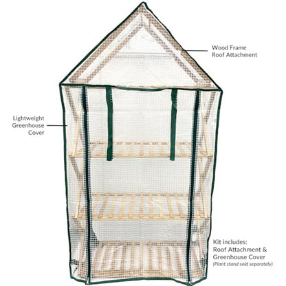 Ferry-Morse Greenhouse Kit - Roof Attachments & Cover, Greenhouse Accessories - Bamboo - size: Roof Attachments & Cover