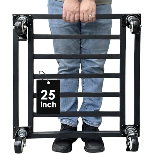 25" Plant Caddy with Wheels Heavy Duty,800Lbs Large Metal Plant Dolly,Rolling Square Plant Stand with Industrial Casters,Rust-Proof Plant Rollers for Large Planters,Pots,1 Pack - size: 25 Inch-1 Pack