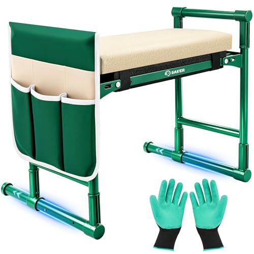 Saker 2026 Upgraded Garden Kneeler and Seat with 500LB Frame & Soft Pad - size: Basic version