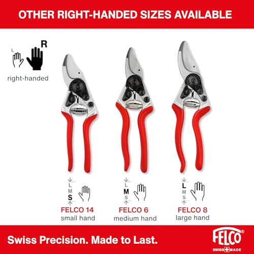 Felco F31 Pruning Shears – 8.3" Garden Clippers with Anvil Blade for Dry & Hard Wood | Hand Pruner for Gardening | Garden Tool Cutter with Aluminum Handle, Alloy Steel Blade, High-Torque Cutting Power - size: F31 Large Anvil