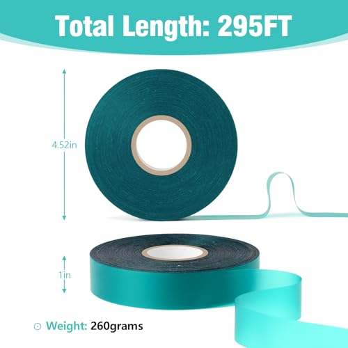300FT Stretch Tie Tape Roll, 1'' Plant Tape Green Stretch Garden Tie - size: 1in/300ft