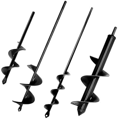Auger Drill Bit for Planting 1.6"x9"+1.6"x16.5"+2.8"x16.5"+3"x12" Garden Spiral Drill Bit,Heavy-Duty Bulb Auger, Post Hole Digger for 3/8" Hex Driver Drill Solid Shaft - size: 1.6"x9"+1.6"x16.5"+2.8"x16.5"+3"x12"