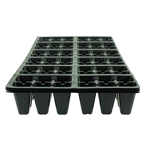 Handy Pantry Black Plastic Garden Tray Inserts – 5 Sheets, 72 Planting Pot Cells Each – 2x3 Nested x12 Configuration – Ideal for Nursery, Greenhouse, Seed Starting, and Vegetable Gardening - size: 5 Sheets