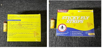Outdoor Fly Trap Indoor Hanging 60pk, Sticky Fly Strips Tape Paper for Home - size: 60 pack