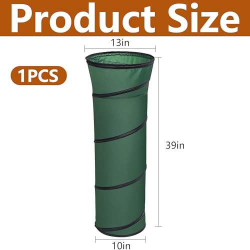 Adnee Leaf Bag Funnel Holder, Foldable Lawn Bag Chute Stand Fit for 30 Gallon Paper Bags, Reusable Yard Waste Bag Funnel for Handling Garbage and Leaves - color: 1 Pcs
