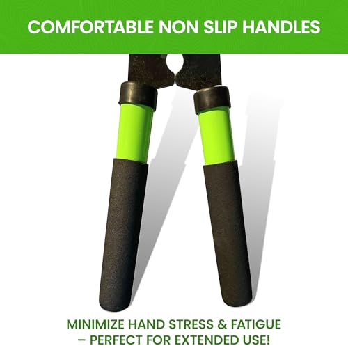 GARDEN GURU Hedge Shears Clippers for Trimming & Shaping Borders, Boxwood, Decorative Shrubs – 15 inch High Carbon Steel Gardening Hedge Clippers & Shears with Comfort Grip Handles - 1 Case (10 Pcs) - size: 10 Pack, style: Hedge Shears