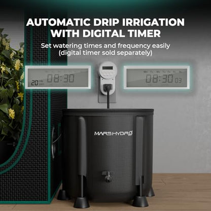 MARS HYDRO Auto Drip Irrigation Kits with 13 Gallon Foldable Bucket