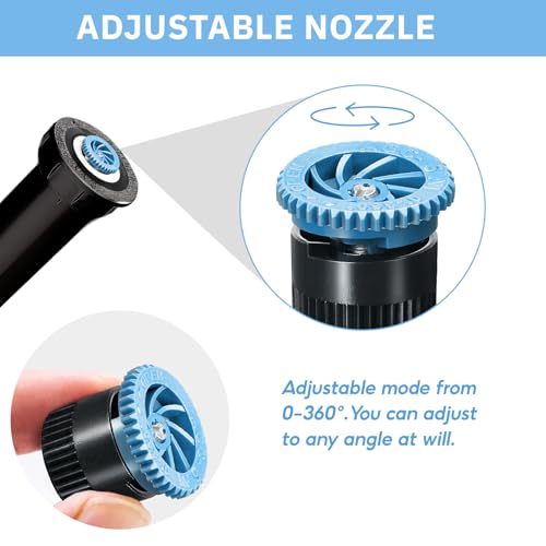 24 Pieces Variable Arc Nozzle, Replacement Pop-up Sprinkler Heads Compatible with Most of Adjustable Pop Up Sprinklers Spray Head for Garden Lawn Irrigation High Efficiency (6AN, 10AN, 12AN) - size: 6AN, 10AN, 12AN