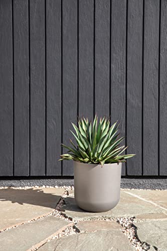 Veradek Mason Series Lima Planter - Large Round Outdoor Planter - color: Gray, size: 10 inches