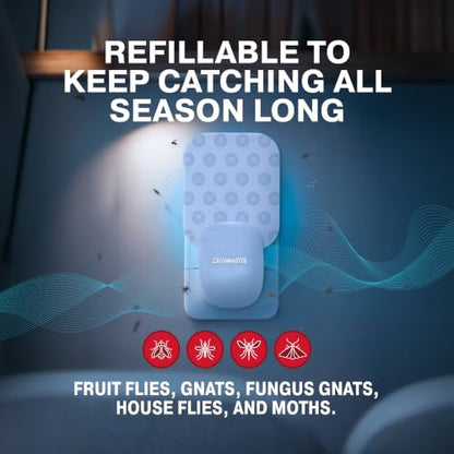 Catchmaster Fruit Fly Trap Plug in, Indoor Flying Insect & Gnat UV Light