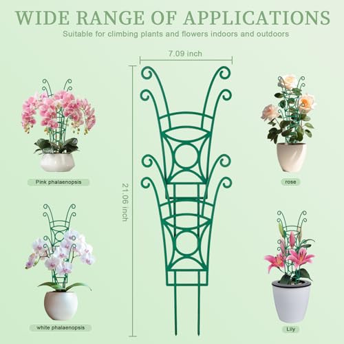 4 Pack Stackable Plant Trellis for Climbing Plants, Indoor/Outdoor Garden Trellis, Plant Support for Vine Ivy Hoya & Houseplants Flower - size: 4 Pack