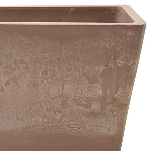 Arcadia Garden Products PSW U45TP Plastic/Stone/Wood Composite Simplicity Window Box, No Drainage Hole (Drillable), 17.5" x 7" x 6", Taupe (Pack of 8) - color: Taupe, size: 17.5" x 7" (Pack of 8)
