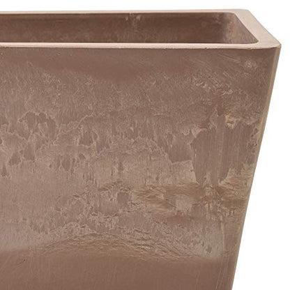 Arcadia Garden Products PSW U45TP Plastic/Stone/Wood Composite Simplicity Window Box, No Drainage Hole (Drillable), 17.5" x 7" x 6", Taupe (Pack of 8) - color: Taupe, size: 17.5" x 7" (Pack of 8)