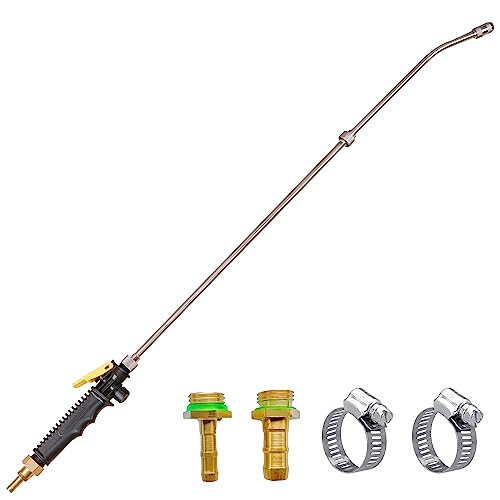 Sprayer Wand,Adjustable Universal Sprayer with 3/8" Brass Barb, Stainless Steel Replacement Sprayer Wand with Shut off Valve (36 Inches Sprayer Wand) - color: 36 Inches Sprayer Wand - 3/8" Barb