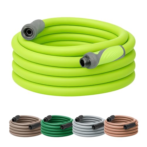 Flexzilla Garden Hose with SwivelGrip, 5/8 in. x 50 ft., Lightweight All-Weather Water Hose, Durable and Flexible, Leak-Free Connections - color: Chartreuse, size: 50ft, style: SwivelGrip