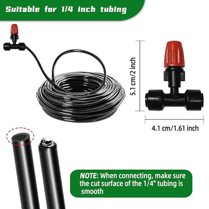 10PCS Push-to-Fit Drip Irrigation Micro Spray Emitters for 1/4 inch Irrigation Tubing, Three-Way Adjustable Atomizing Nozzle, Irrigation Dripper Sprinklers for Garden Greenhouse Agricultural - size: 10PCS Drip Irrigation Micro Spray Emitters