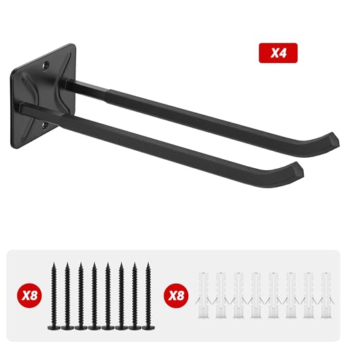 Ultrawall Garage Storage Hooks, Heavy Duty Steel Tool Organizer - size: 4 PCS