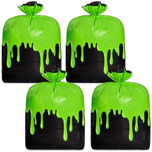 Qilery 4 Pcs Large Halloween Lawn Leaf Trash Bags Outdoor,Ghost - style: Ghost