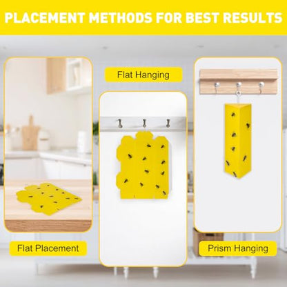 12 Pack Sticky Fly Traps Indoor Outdoor Hanging - size: 12 pack