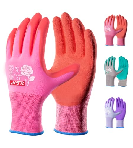 HTR Gardening Gloves For women, Garden Yard Work With Grip, Weeding, Large - size: Large